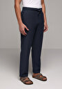 thumb-Afficher les détails de Pantalon Marine Straight Leg Medium Rise En Sergé Regular Fit Homme