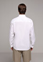 thumb-Afficher les détails de Chemise À Manches Longues Blanc Regular Fit Droit Lin Homme
