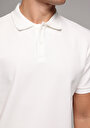 thumb-Afficher les détails de T-shirt Polo À Manches Courtes Blanc Droit Regular Fit Homme