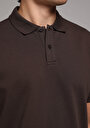 thumb-Afficher les détails de T-shirt Polo À Manches Courtes Marron Droit Regular Fit Homme