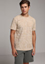 thumb-Afficher les détails de T-shirt À Manches Courtes Beige Regular Fit Imprimé Homme