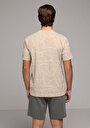 thumb-Afficher les détails de T-shirt À Manches Courtes Beige Regular Fit Imprimé Homme