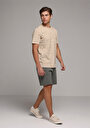 thumb-Afficher les détails de T-shirt À Manches Courtes Beige Regular Fit Imprimé Homme
