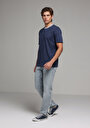 thumb-Afficher les détails de T-shirt À Manches Courtes Marine Regular Fit Droit Homme