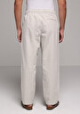 thumb-Afficher les détails de Pantalon Blanc Straight Leg Medium Rise En Sergé Regular Fit Homme