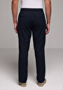 thumb-Afficher les détails de Pantalon Marine Straight Leg Medium Rise En Sergé Regular Fit Homme