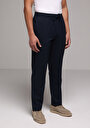 thumb-Afficher les détails de Pantalon Marine Straight Leg Medium Rise En Sergé Regular Fit Homme