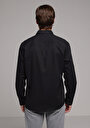 thumb-Afficher les détails de Chemise À Manches Longues Noir Regular Fit Droit Lin Homme