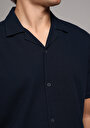 thumb-Afficher les détails de Chemise À Manches Courtes Marine Droit Regular Fit Homme
