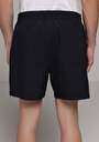 thumb-Afficher les détails de Short De Bain Noir Regular Fit Doublé Homme