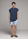 thumb-Afficher les détails de Short De Bain Bleu Regular Fit Doublé Homme
