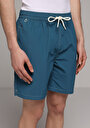 thumb-Afficher les détails de Short De Bain Vert Slim Fit Doublé Homme