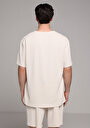 thumb-Afficher les détails de T-shirt À Manches Courtes Beige Comfort Fit Droit Homme