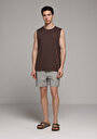 thumb-Afficher les détails de Short De Bain Anthracite Slim Fit Doublé Homme
