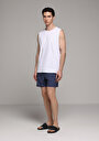 thumb-Afficher les détails de Short De Bain Bleu Slim Fit Doublé Homme