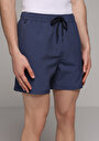 thumb-Afficher les détails de Short De Bain Bleu Slim Fit Doublé Homme