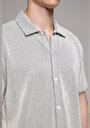thumb-Afficher les détails de T-shirt Polo À Manches Courtes Gris Rayé Regular Fit Homme