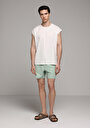 thumb-Afficher les détails de Short De Bain Vert Slim Fit Doublé Homme