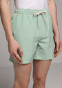 thumb-Afficher les détails de Short De Bain Vert Slim Fit Doublé Homme