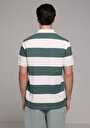 thumb-Afficher les détails de T-shirt Polo À Manches Courtes Vert Rayé Regular Fit Homme