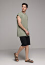 thumb-Afficher les détails de Athlète Vert Oversize Fit Homme