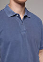 thumb-Afficher les détails de T-shirt Polo À Manches Courtes Bleu Droit Regular Fit Homme