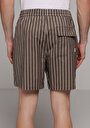 thumb-Afficher les détails de Short De Bain Marron Regular Fit Doublé Homme