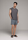 thumb-Afficher les détails de Short De Bain Bleu Regular Fit Doublé Homme