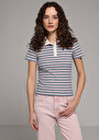 thumb-Afficher les détails de Rose Slim Fit  Rayé Côtelé Femme