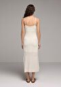 thumb-Afficher les détails de Robe Ecru Slim Fit  Maxi Tricots Femme