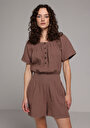 thumb-Afficher les détails de Salopette Marron Regular Fit   Femme