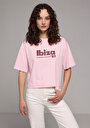 thumb-Afficher les détails de T-shirt À Manches Courtes Rose Regular Fit Imprimé Femme