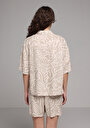 thumb-Afficher les détails de Chemise À Manches Courtes Beige  Fashion Fit Femme