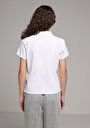 thumb-Afficher les détails de Blanc Regular Fit  Brodé Pique Femme