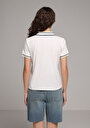 thumb-Afficher les détails de Blanc Regular Fit  Brodé Pique Femme