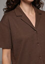 thumb-Afficher les détails de Marron Regular Fit  Droit Jacquard Femme