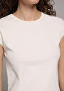 thumb-Afficher les détails de T-shirt À Manches Courtes Blanc Slim Fit Droit Femme