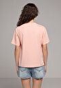 thumb-Afficher les détails de T-shirt À Manches Courtes Saumon Regular Fit Droit Femme