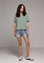 thumb-Afficher les détails de T-shirt À Manches Courtes Vert Regular Fit Droit Femme