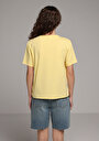 thumb-Afficher les détails de T-shirt À Manches Courtes Jaune Regular Fit Imprimé Femme