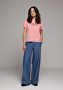 thumb-Afficher les détails de T-shirt À Manches Courtes Rose Regular Fit Imprimé Femme