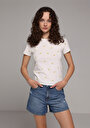 thumb-Afficher les détails de T-shirt À Manches Courtes Blanc Slim Fit  Femme