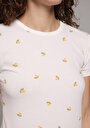 thumb-Afficher les détails de T-shirt À Manches Courtes Blanc Slim Fit  Femme