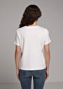 thumb-Afficher les détails de T-shirt À Manches Courtes Blanc Regular Fit Brodé Femme