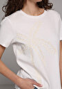 thumb-Afficher les détails de T-shirt À Manches Courtes Blanc Regular Fit Brodé Femme