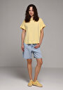 thumb-Afficher les détails de T-shirt À Manches Courtes Jaune Regular Fit Droit Femme