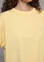 thumb-Afficher les détails de T-shirt À Manches Courtes Jaune Regular Fit Droit Femme
