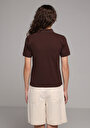 thumb-Afficher les détails de Marron Slim Fit  Droit Pique Femme