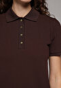 thumb-Afficher les détails de Marron Slim Fit  Droit Pique Femme