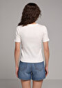 thumb-Afficher les détails de Chemise Polo À Manches Courtes Blanc Droit Slim Fit Femme